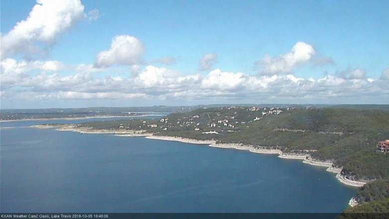 Lake Travis webcam, October 5, 2018 9:50 AM CT
