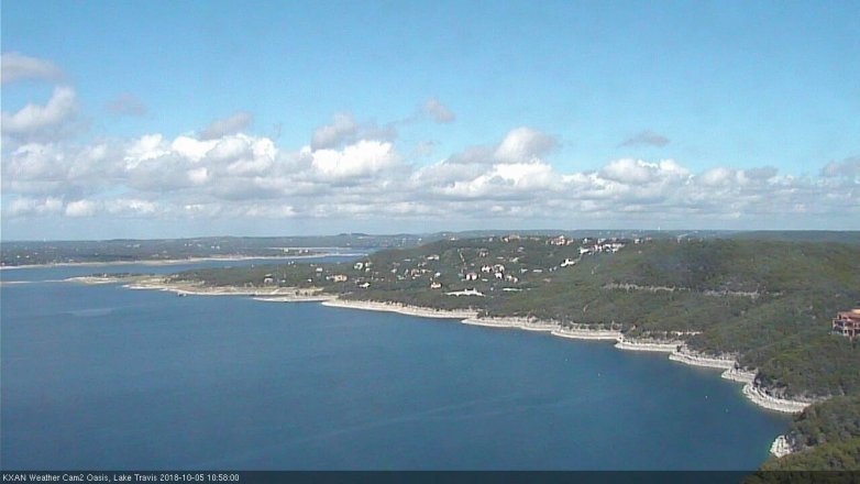 Lake Travis webcam, October 5, 2018 10:00 AM CT