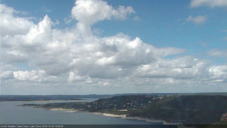 Lake Travis webcam, October 5, 2018 1:05 PM CT