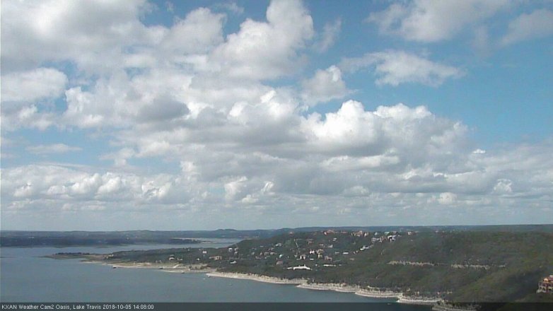 Lake Travis webcam, October 5, 2018 1:10 PM CT