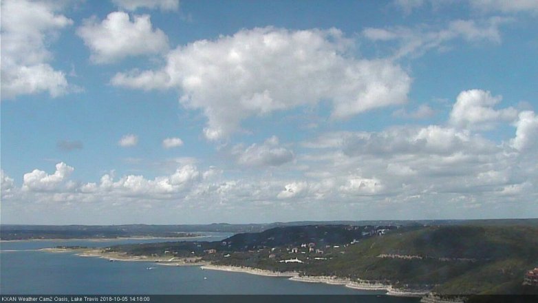 Lake Travis webcam, October 5, 2018 1:20 PM CT