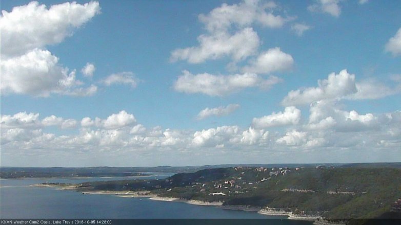 Lake Travis webcam, October 5, 2018 1:30 PM CT