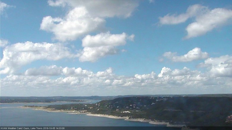 Lake Travis webcam, October 5, 2018 1:35 PM CT