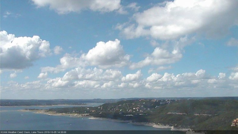 Lake Travis webcam, October 5, 2018 1:40 PM CT