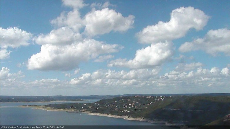 Lake Travis webcam, October 5, 2018 1:45 PM CT