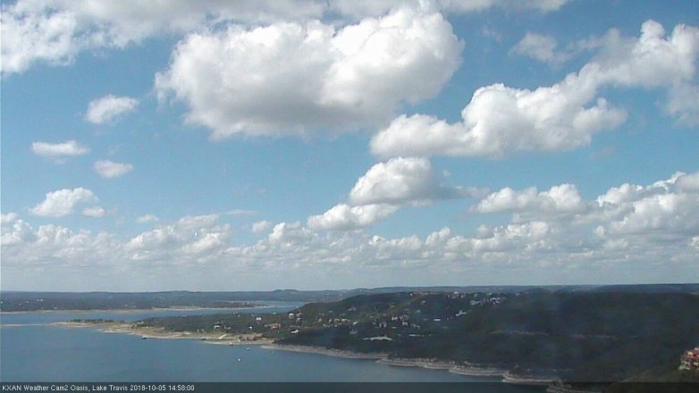 Lake Travis webcam, October 5, 2018 2:00 PM CT
