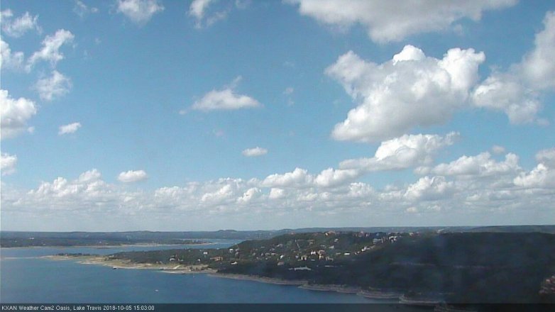 Lake Travis webcam, October 5, 2018 2:05 PM CT