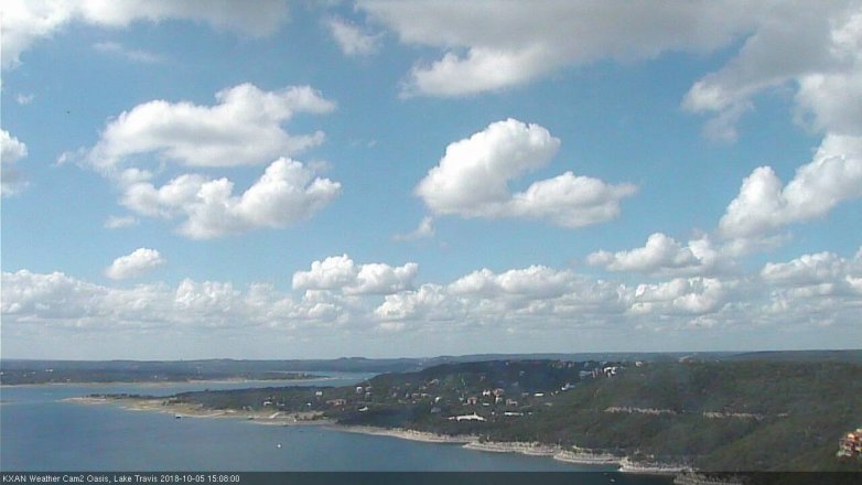 Lake Travis webcam, October 5, 2018 2:10 PM CT