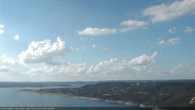 Lake Travis webcam, October 5, 2018 3:55 PM CT