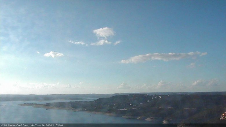 Lake Travis webcam, October 5, 2018 4:55 PM CT
