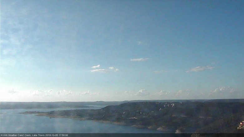 Lake Travis webcam, October 5, 2018 5:00 PM CT