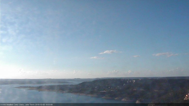 Lake Travis webcam, October 5, 2018 5:05 PM CT