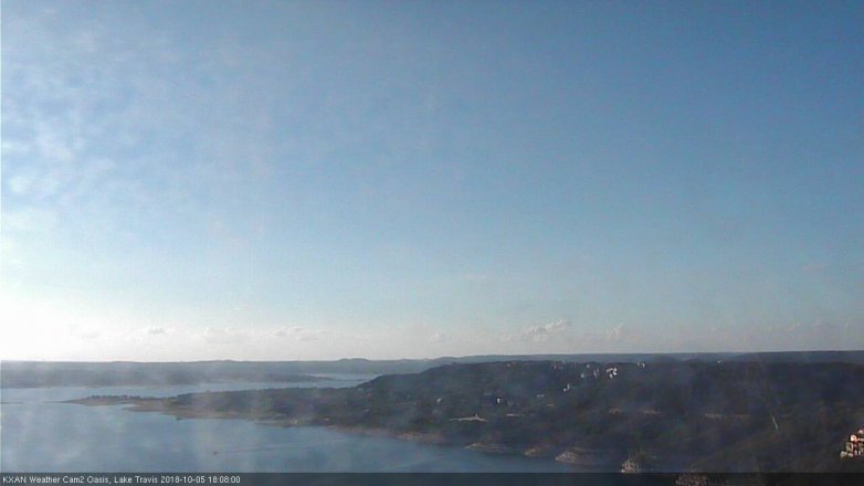Lake Travis webcam, October 5, 2018 5:10 PM CT