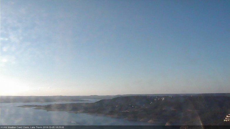 Lake Travis webcam, October 5, 2018 5:30 PM CT