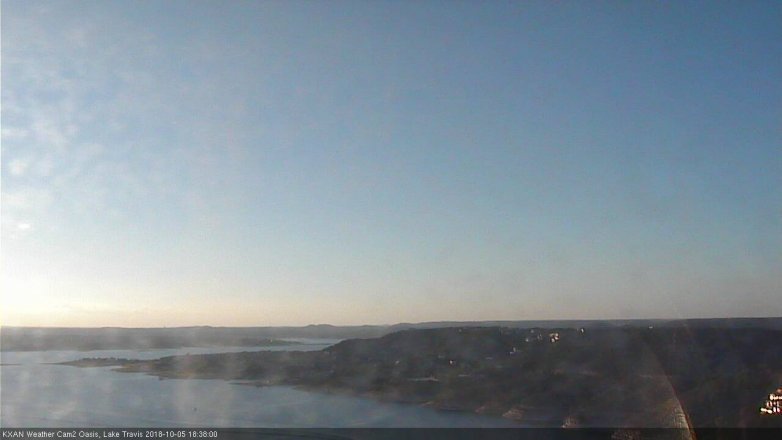 Lake Travis webcam, October 5, 2018 5:40 PM CT
