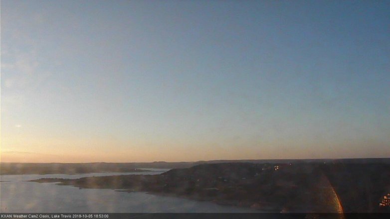 Lake Travis webcam, October 5, 2018 5:55 PM CT