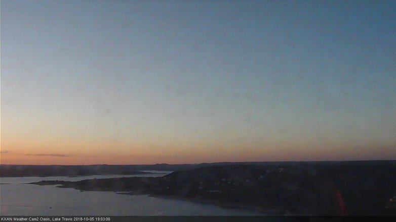 Lake Travis webcam, October 5, 2018 6:05 PM CT