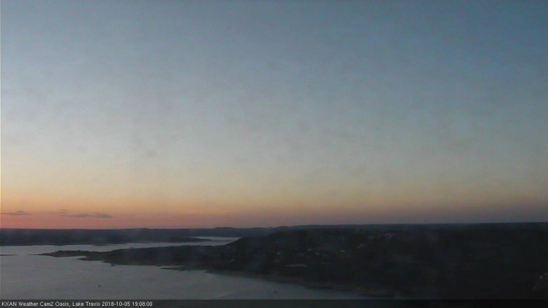 Lake Travis webcam, October 5, 2018 6:10 PM CT