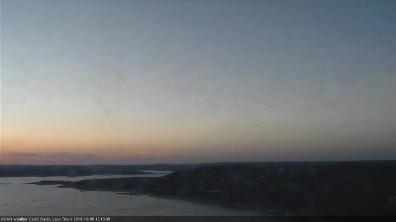 Lake Travis webcam, October 5, 2018 6:15 PM CT