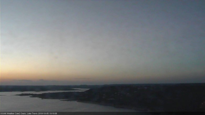 Lake Travis webcam, October 5, 2018 6:20 PM CT