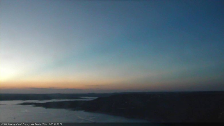 Lake Travis webcam, October 5, 2018 6:30 PM CT