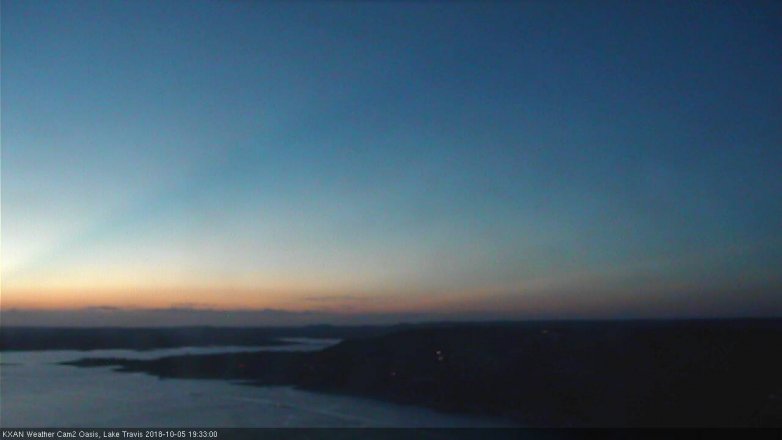 Lake Travis webcam, October 5, 2018 6:35 PM CT
