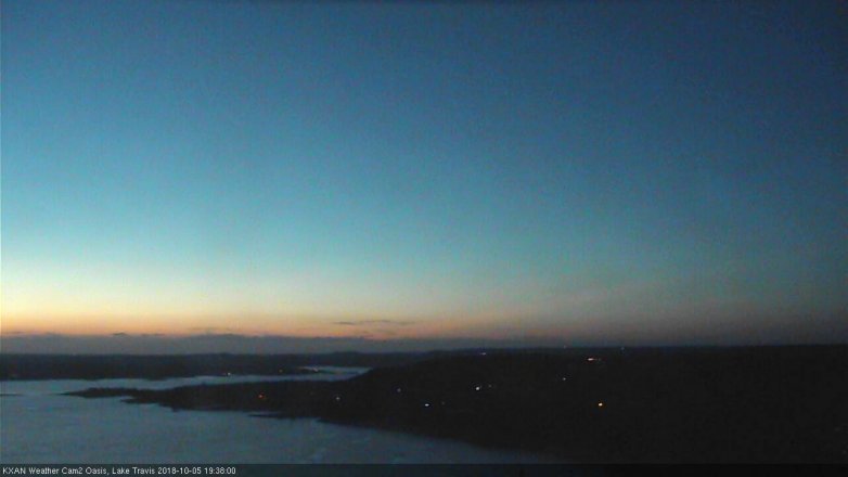 Lake Travis webcam, October 5, 2018 6:40 PM CT