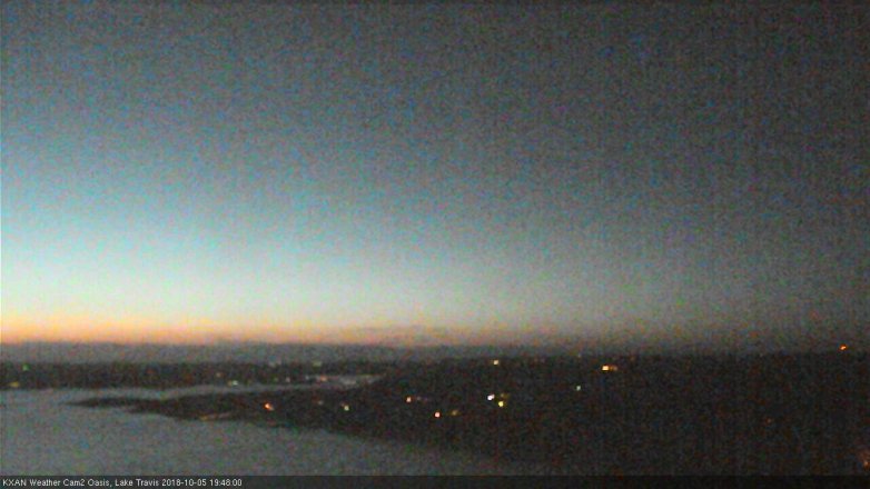 Lake Travis webcam, October 5, 2018 6:50 PM CT