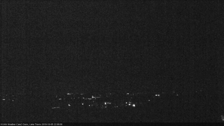 Lake Travis webcam, October 5, 2018 9:10 PM CT
