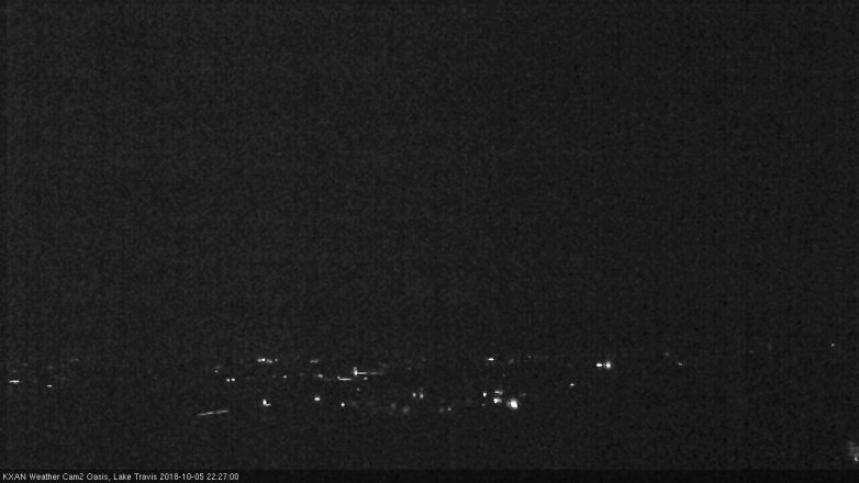 Lake Travis webcam, October 5, 2018 9:30 PM CT