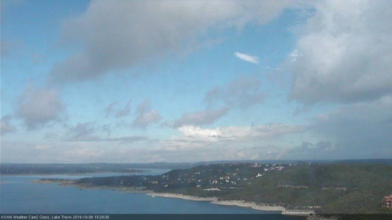 Lake Travis webcam, October 6, 2018 9:30 AM CT