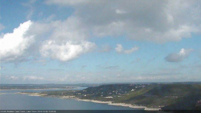 Lake Travis webcam, October 6, 2018 10:00 AM CT