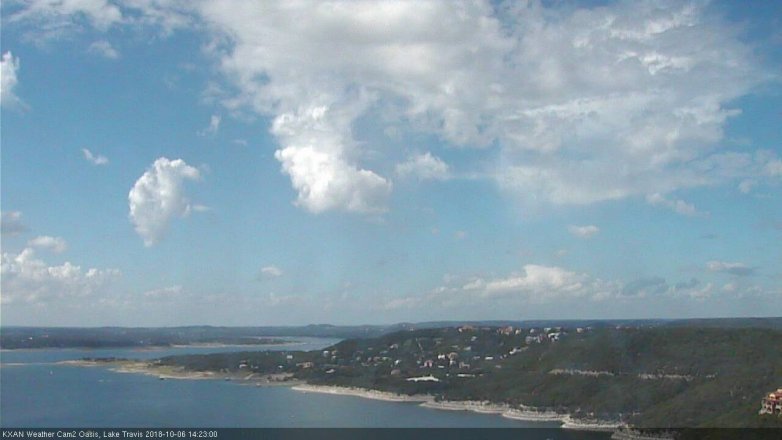 Lake Travis webcam, October 6, 2018 1:25 PM CT