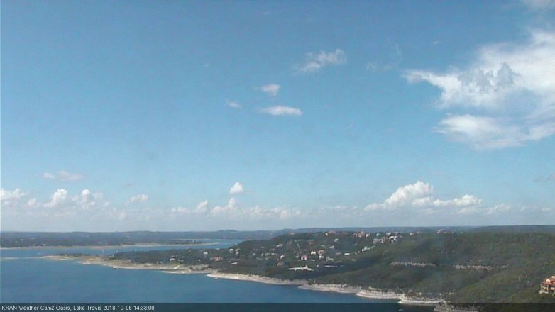 Lake Travis webcam, October 6, 2018 1:35 PM CT