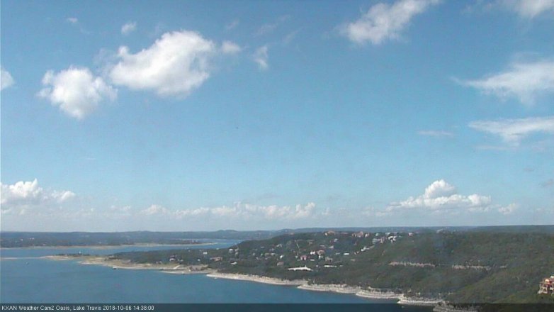 Lake Travis webcam, October 6, 2018 1:40 PM CT