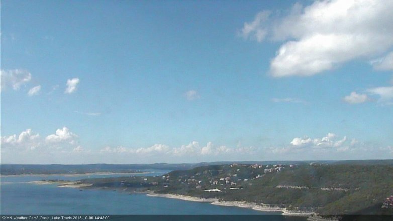 Lake Travis webcam, October 6, 2018 1:45 PM CT