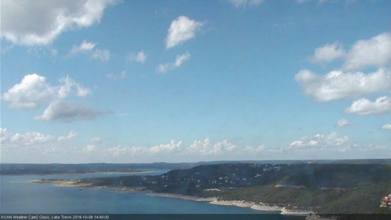 Lake Travis webcam, October 6, 2018 1:50 PM CT