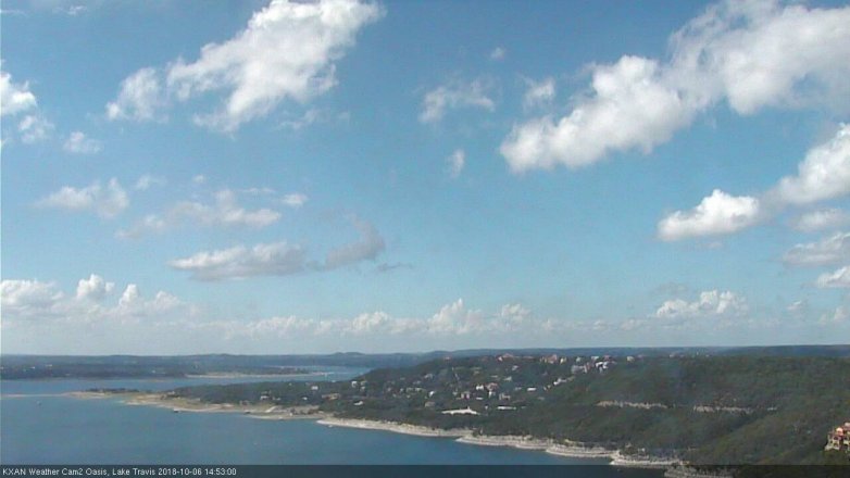 Lake Travis webcam, October 6, 2018 1:55 PM CT