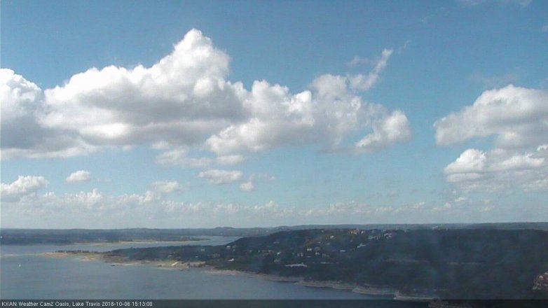 Lake Travis webcam, October 6, 2018 2:15 PM CT