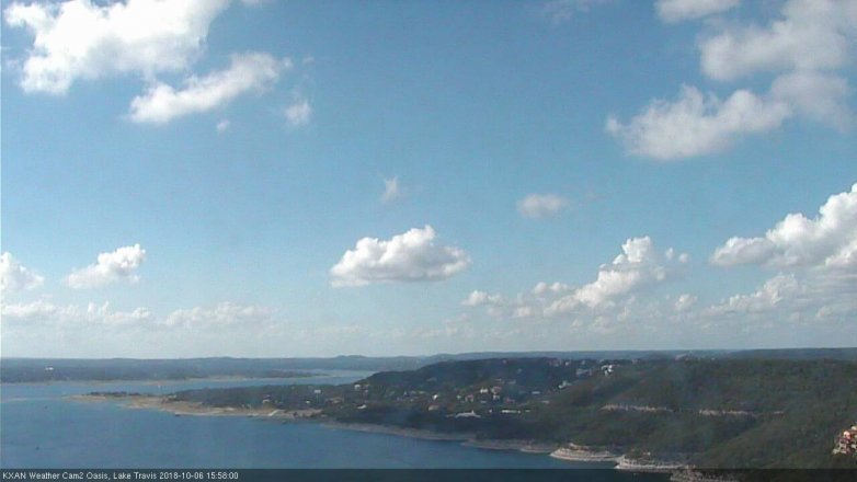 Lake Travis webcam, October 6, 2018 3:00 PM CT