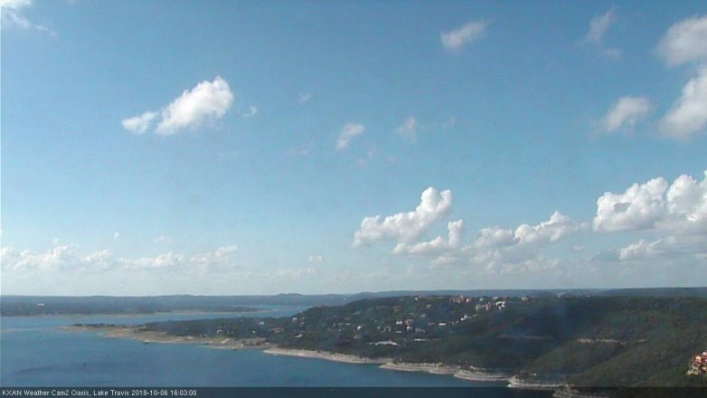 Lake Travis webcam, October 6, 2018 3:05 PM CT