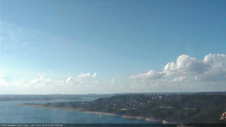 Lake Travis webcam, October 6, 2018 3:55 PM CT
