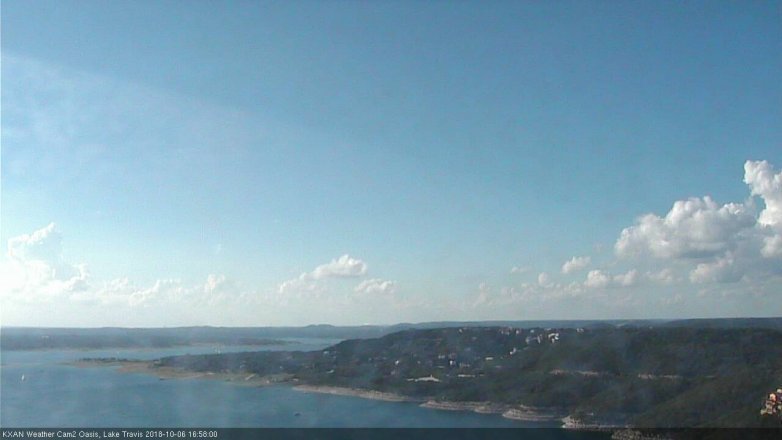 Lake Travis webcam, October 6, 2018 4:00 PM CT