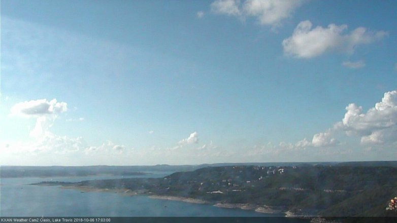 Lake Travis webcam, October 6, 2018 4:05 PM CT