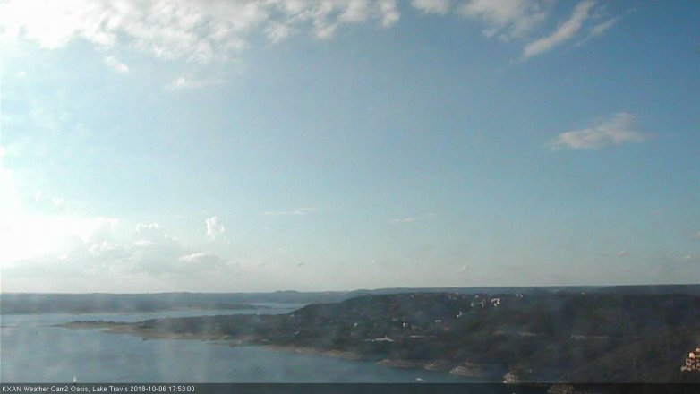 Lake Travis webcam, October 6, 2018 4:55 PM CT