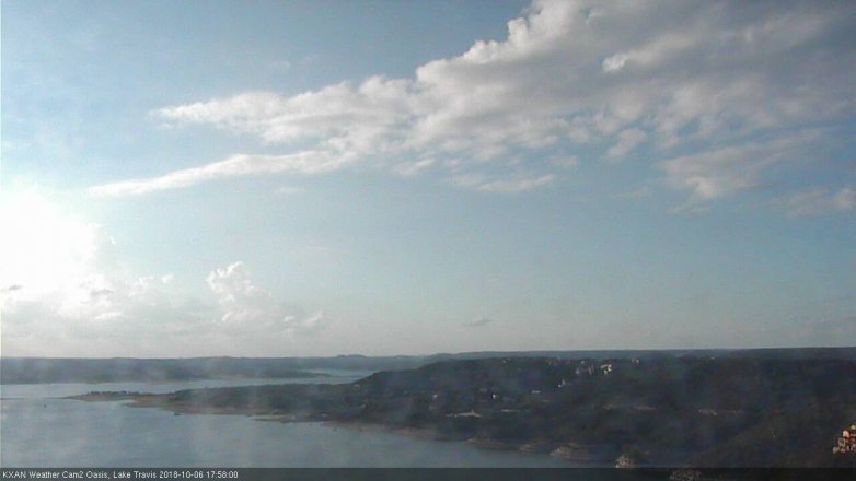 Lake Travis webcam, October 6, 2018 5:00 PM CT