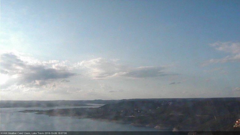 Lake Travis webcam, October 6, 2018 5:10 PM CT