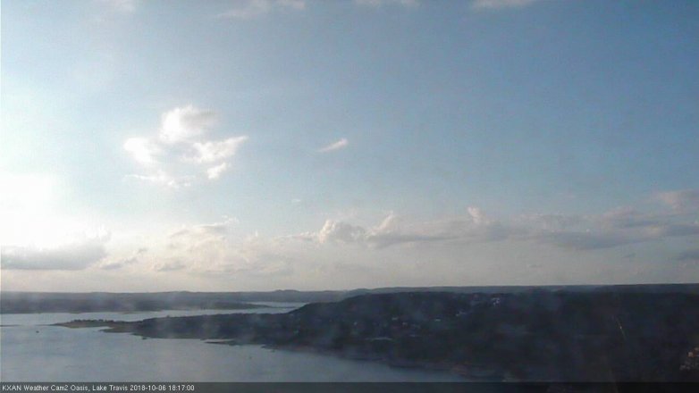 Lake Travis webcam, October 6, 2018 5:20 PM CT