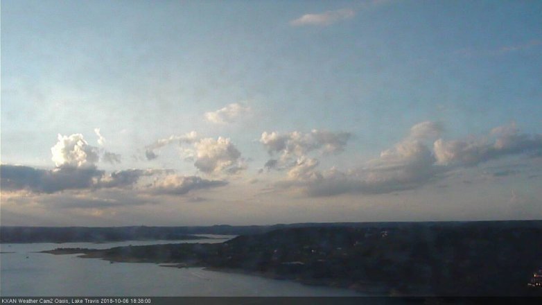 Lake Travis webcam, October 6, 2018 5:40 PM CT
