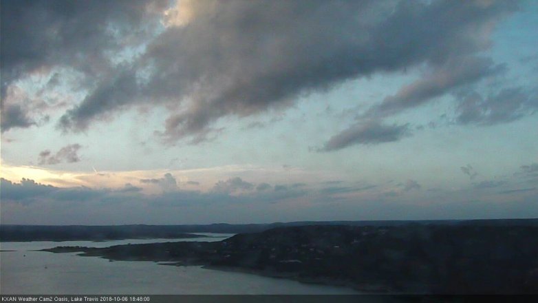 Lake Travis webcam, October 6, 2018 5:50 PM CT